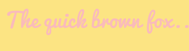 Image with Font Color FABBBB and Background Color FCE483